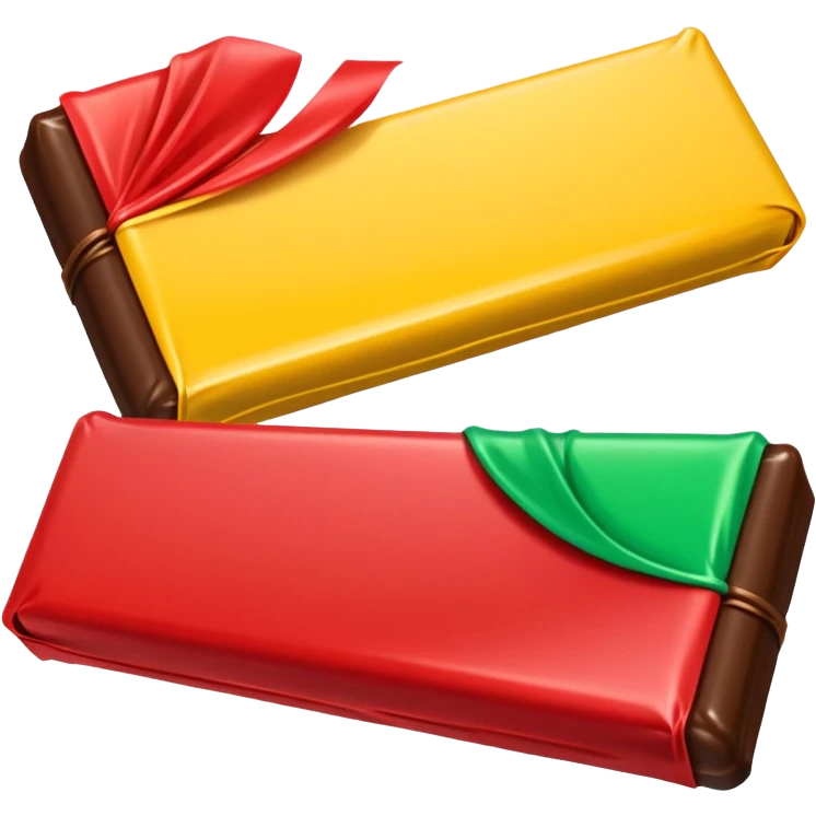 Rød-gul-grønn KVIKK LUNSJ sjokolade-bar emoji