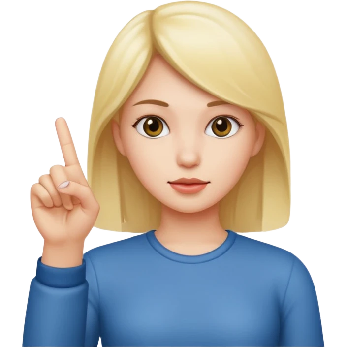 a girl holding up middle finger emoji