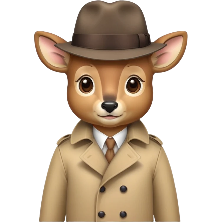 Deer in spy clothes  emoji