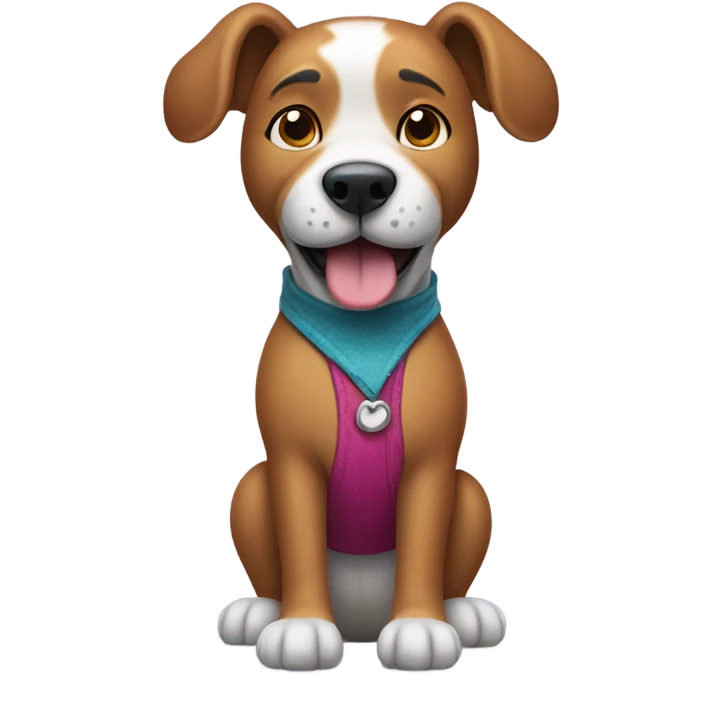 Dog with pants  emoji