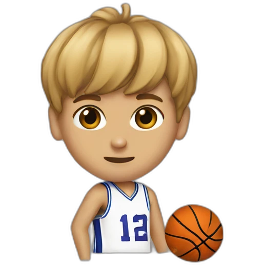Justin Bieber playing basketball emoji