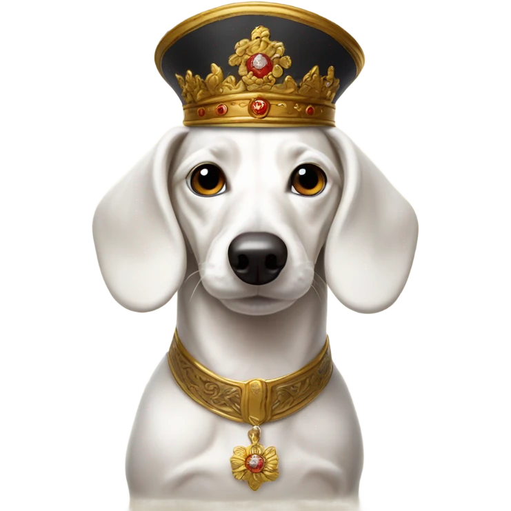 White Dachshund as Russian tsar  emoji
