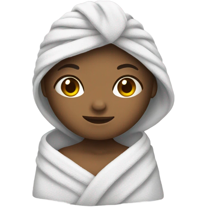 Girl but in towel emoji