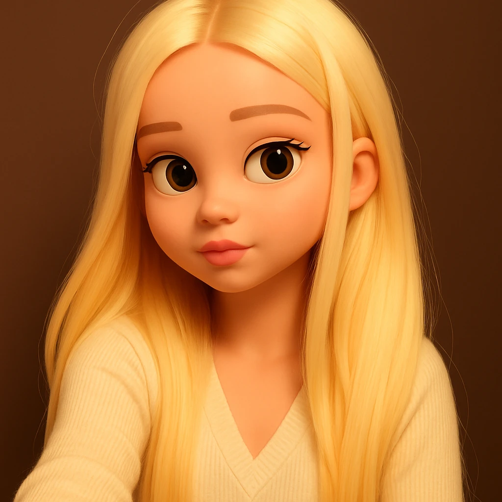 expand the image so that all of the hair is fully visible, keeping the 3d-emoji style emoji