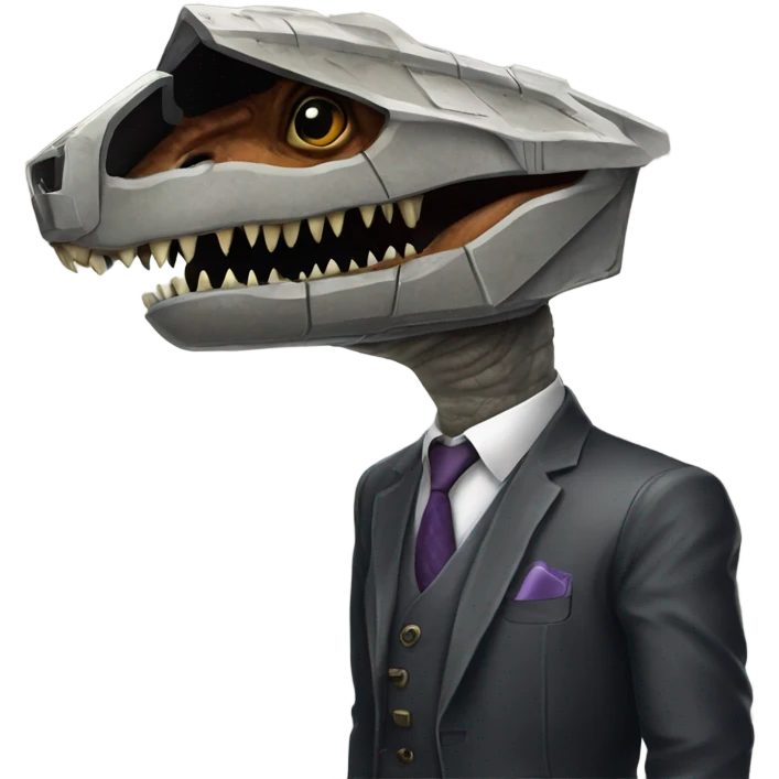 T-Rex in a Tie Fighter from Star Wars emoji
