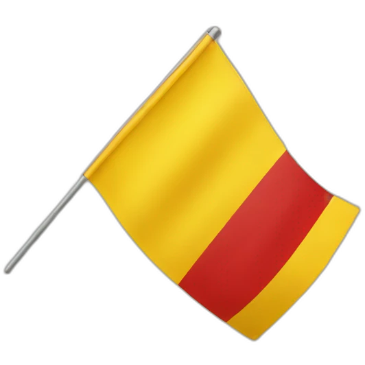 Yellow and red flag emoji