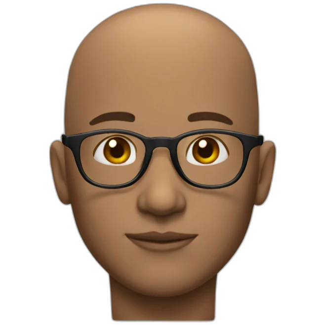 bald man glasses emoji