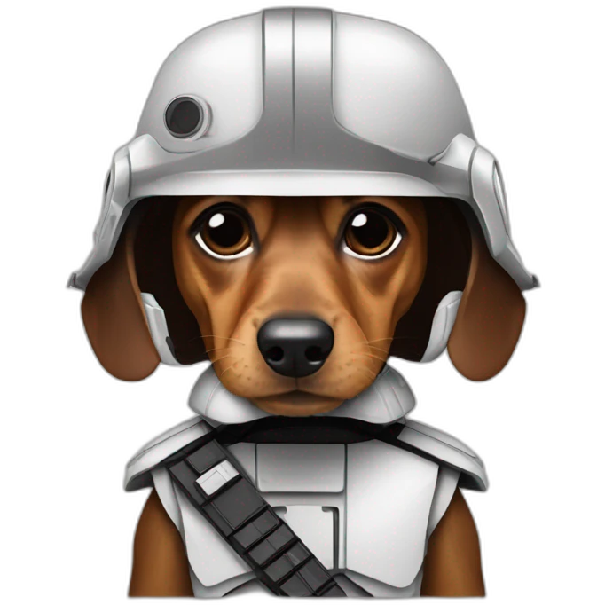 dachshund stormtrooper cute emoji