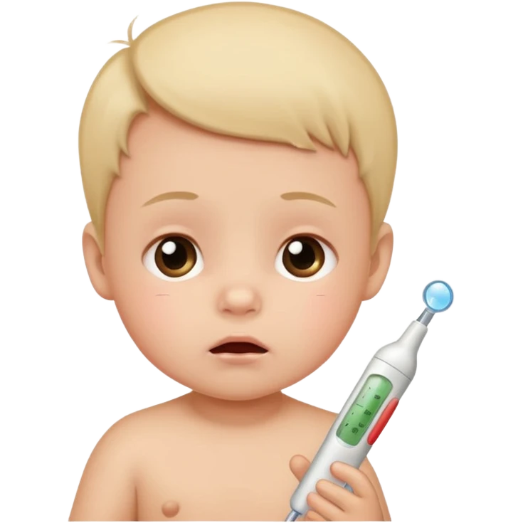 termometro em bebe com febre emoji