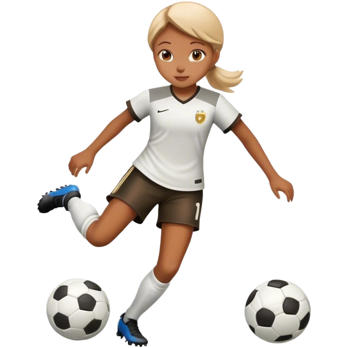 Girl number 11 playing soccer emoji