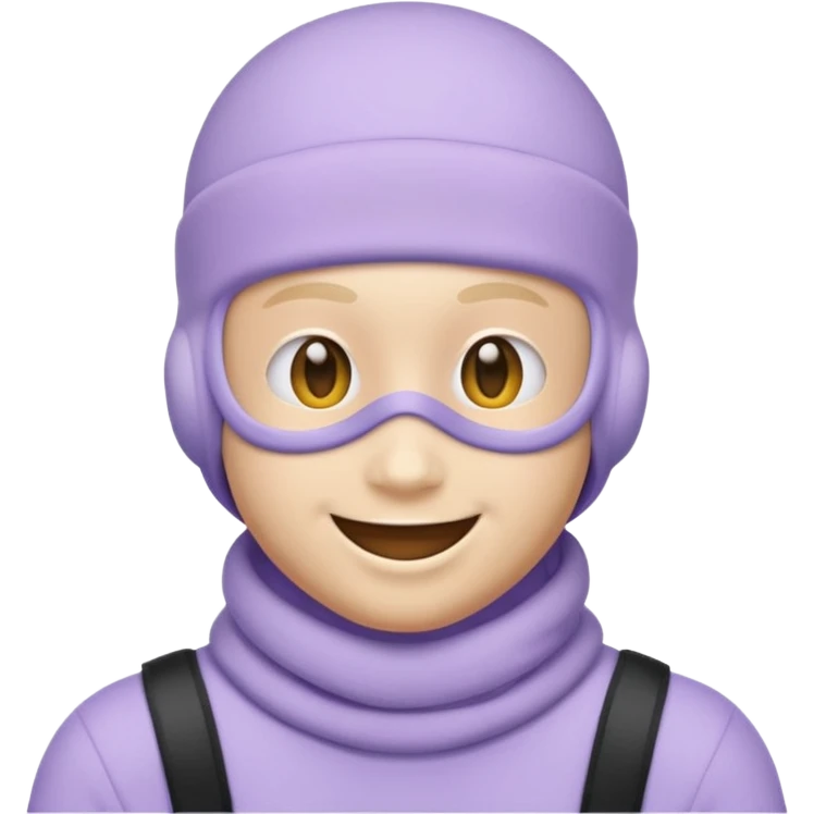 emoji in a pastel lavender ski mask  emoji