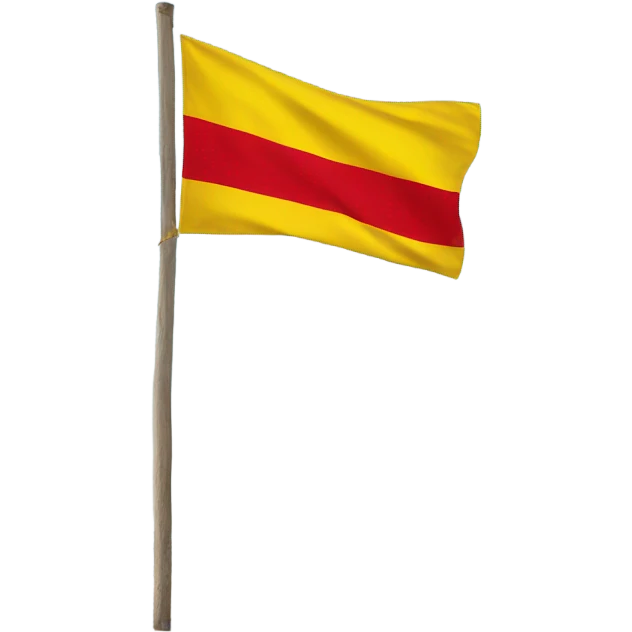 Red and yellow surf lifesaving flag emoji