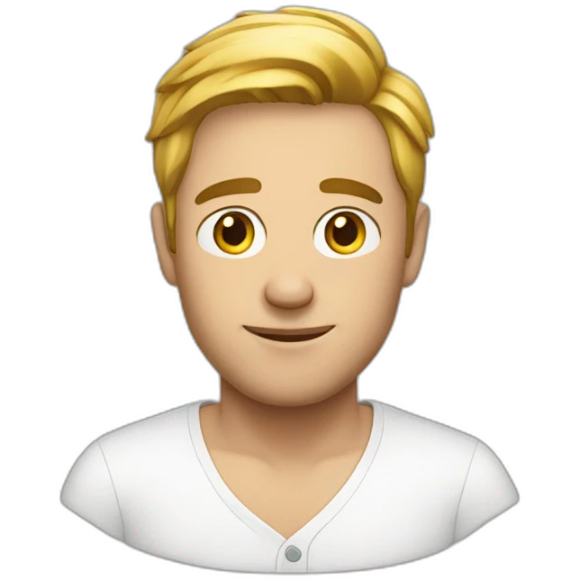 man in white shirt emoji