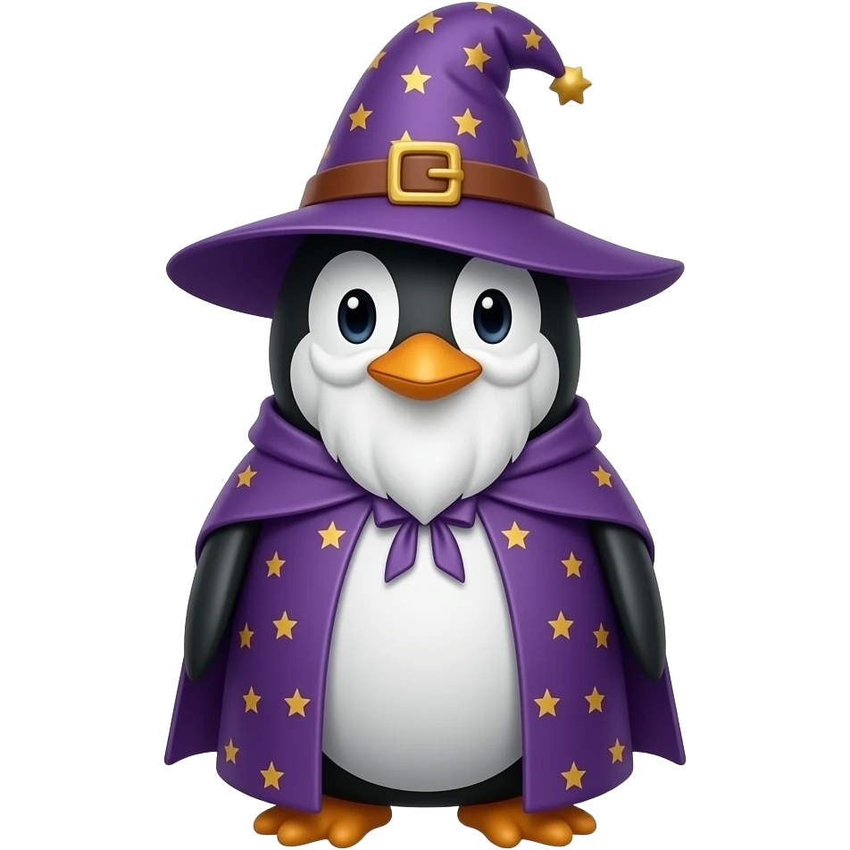 Penguin Wizard emoji