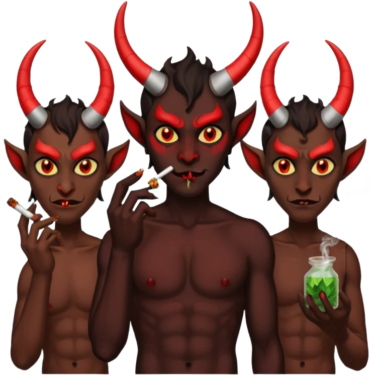 Demons smoke weed emoji