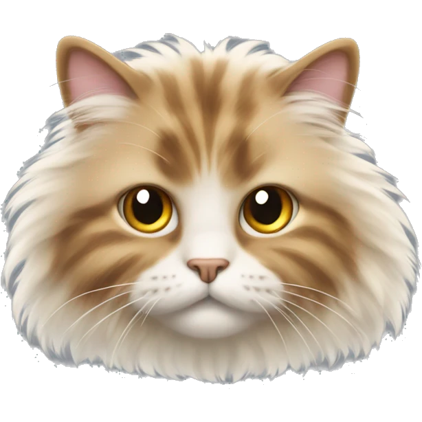 A very fluffy cat emoji