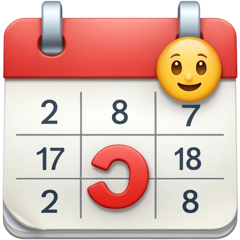 calendar with a check mark emoji