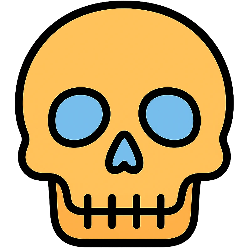 colored skull icon emoji