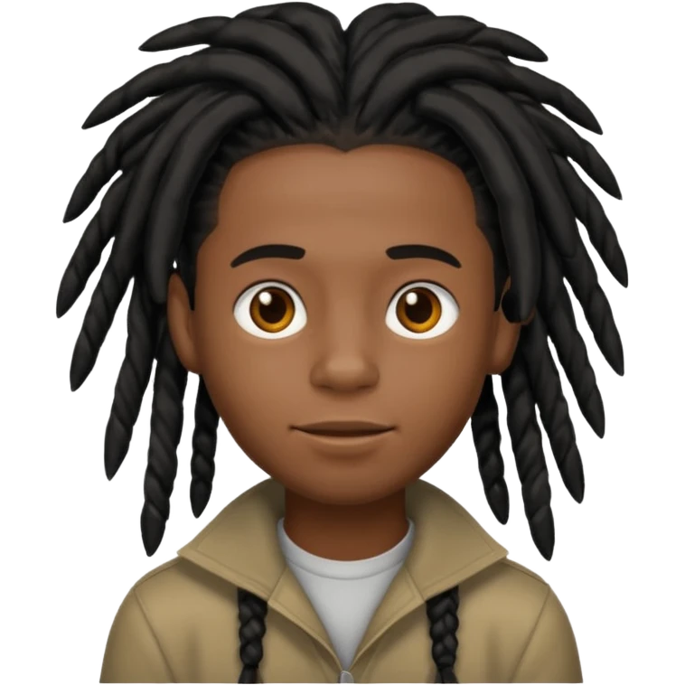 black boy with black dreadlocks  emoji