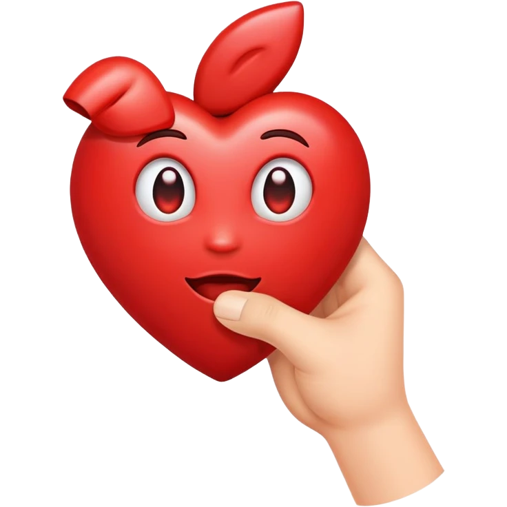 Flip off heart emoji