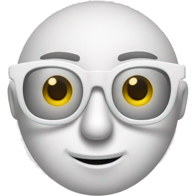 white eye glasses emoji