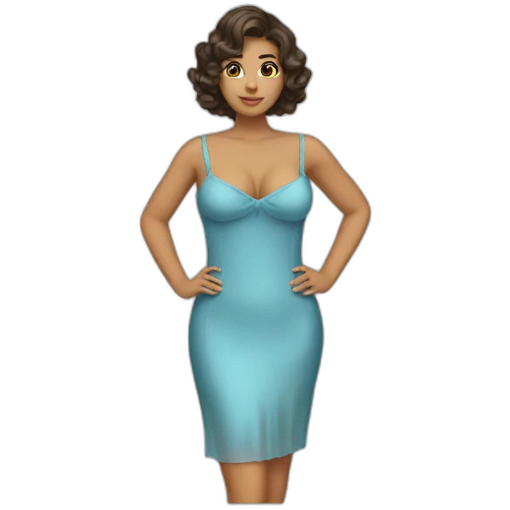 latina transparent dress emoji
