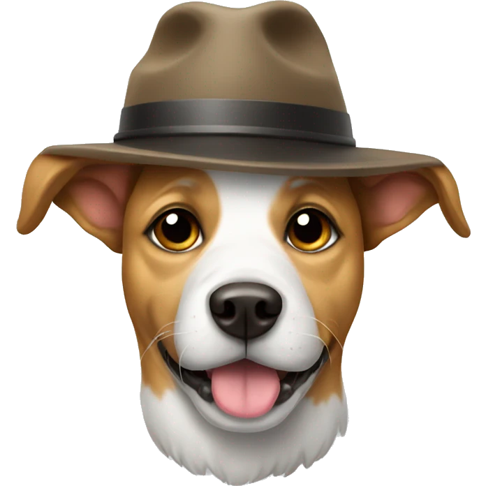 
dog with hat emoji