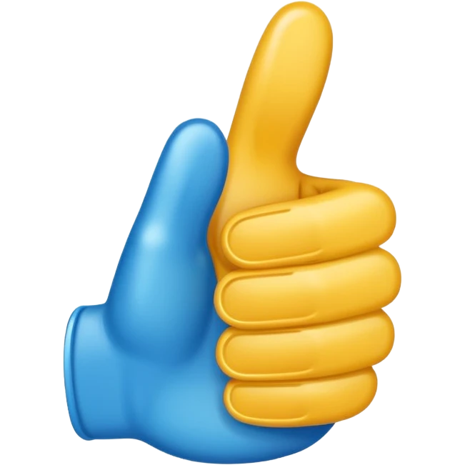thumbs up emoij, make the thumb super long emoji