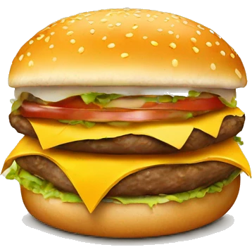 a pencil in a cheese burger  emoji