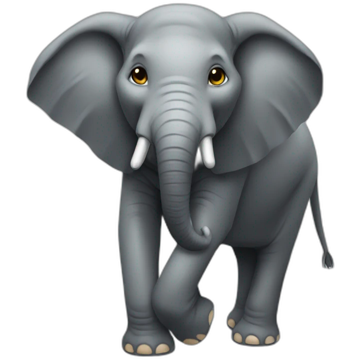 Chat sur un elephant emoji