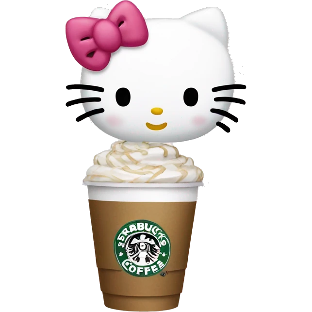Hellokitty with Starbucks emoji