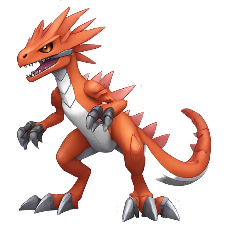  Cool Edgy Digimon-Fakemon-Guilmon-Velociraptor-Dragon-Mecha full body emoji