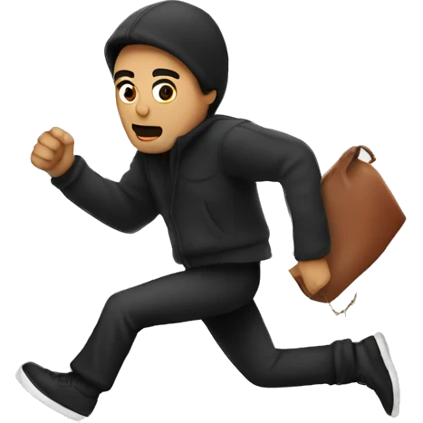 person from mexico running from a thief emoji