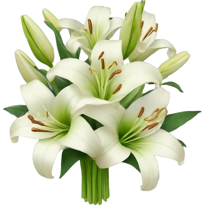 Bouquet of lilies flowers  emoji