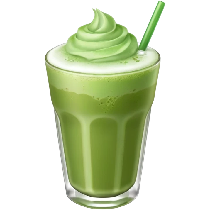ice matcha latte top view emoji