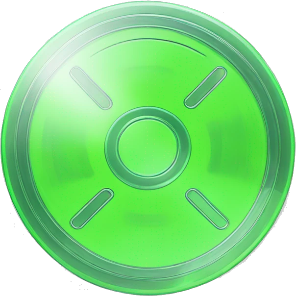 neon green Cd disk emoji