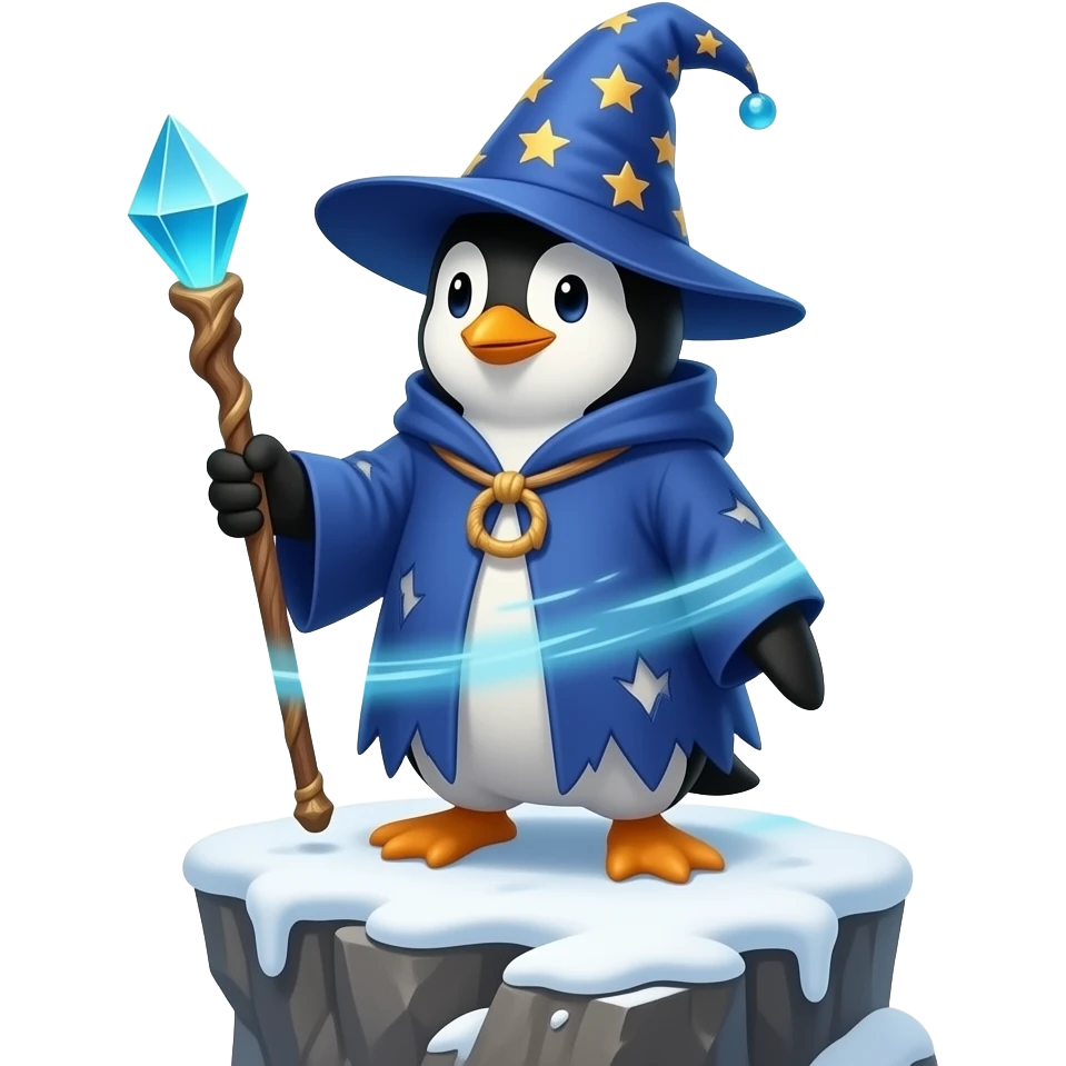 Penguin Wizard emoji