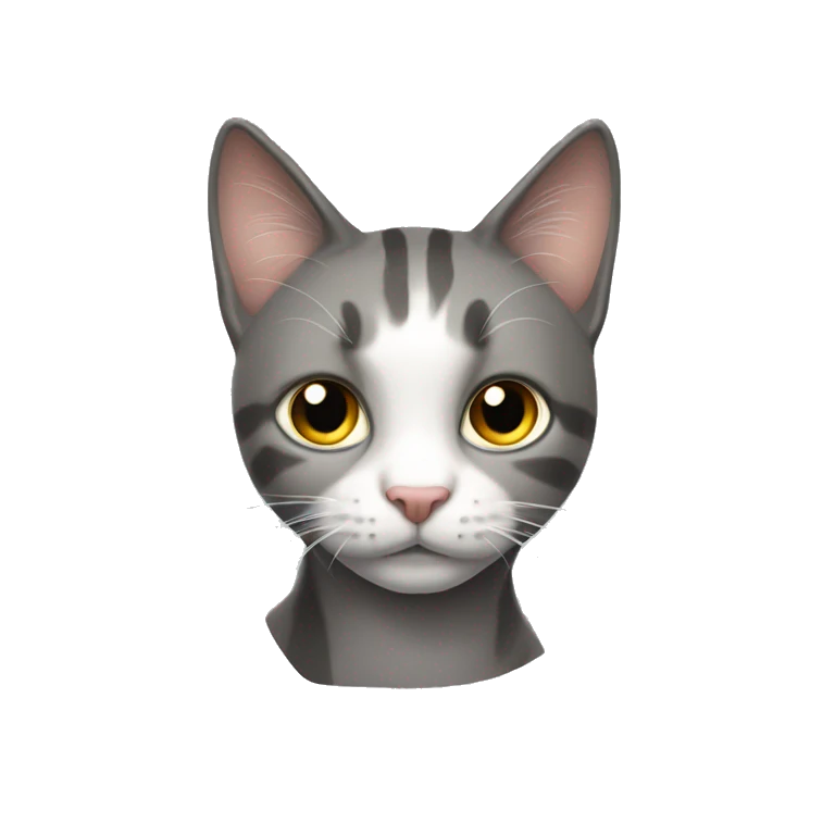 Кошка в очках с ноутбуком emoji