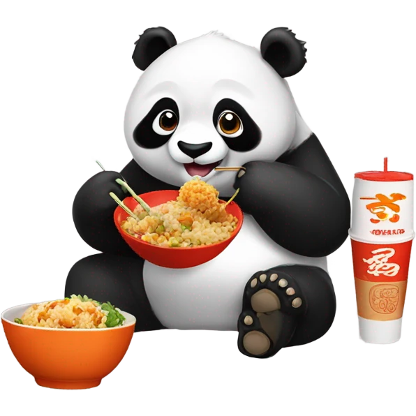 Panda eating Panda Express  emoji
