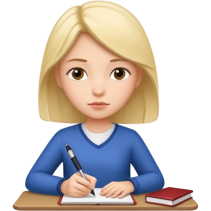 girl taking notes emoji