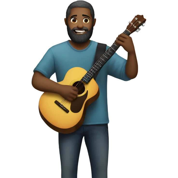 Bearded man with guitar emoji