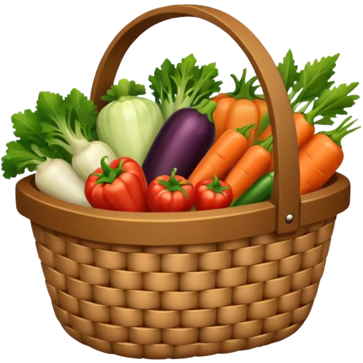 vegetables basket holder emoji