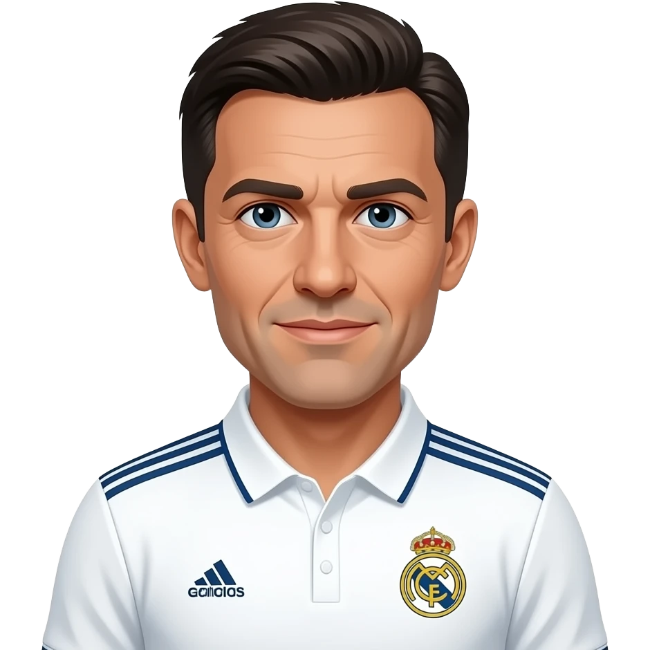 Azme un emoji de ancelotti como entrenador del madrid. emoji