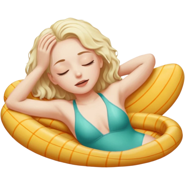 person dead with close eyes  in beach  emoji