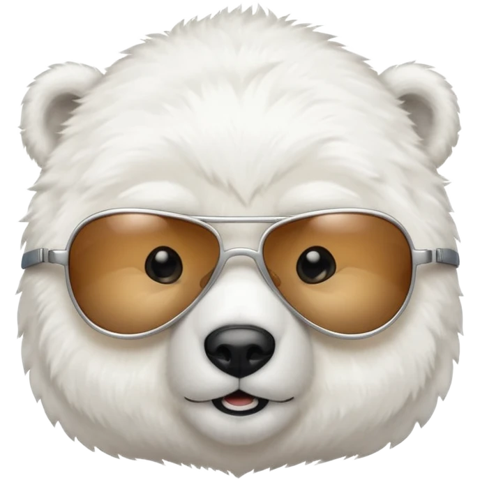 baby Polar bear with sun glasses emoji
