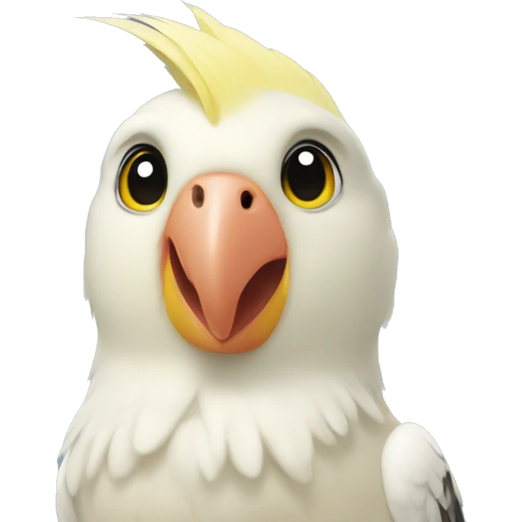Lutino cockatiel emoji