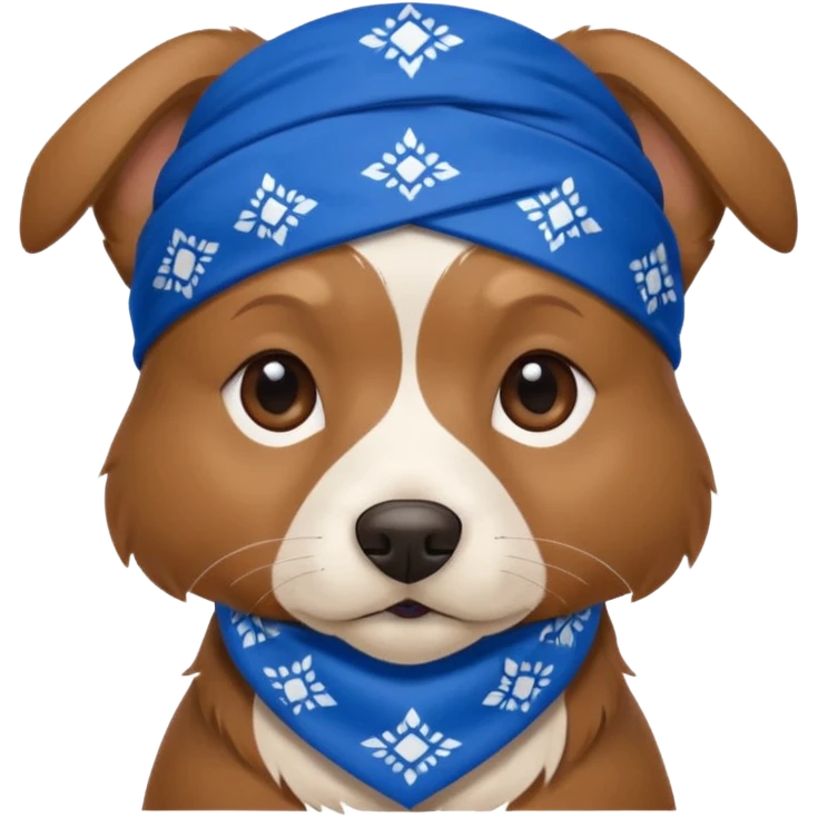Dog with blue Bandannas emoji