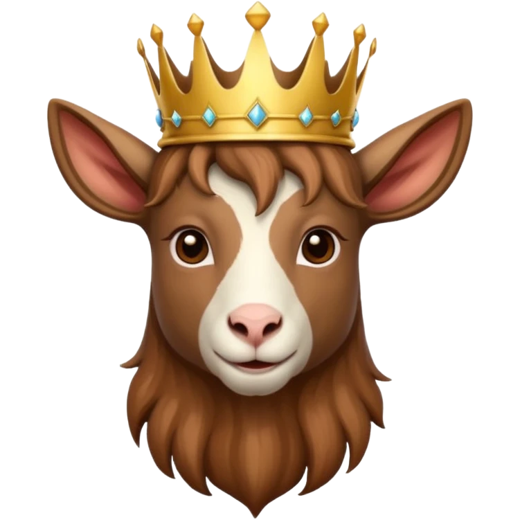 Goat with a crown emoji