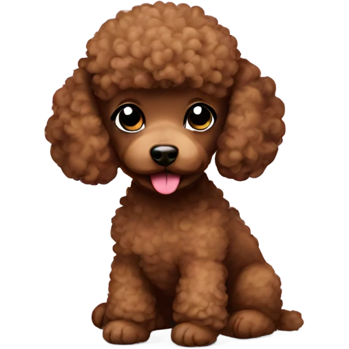 brown baby poodle  emoji
