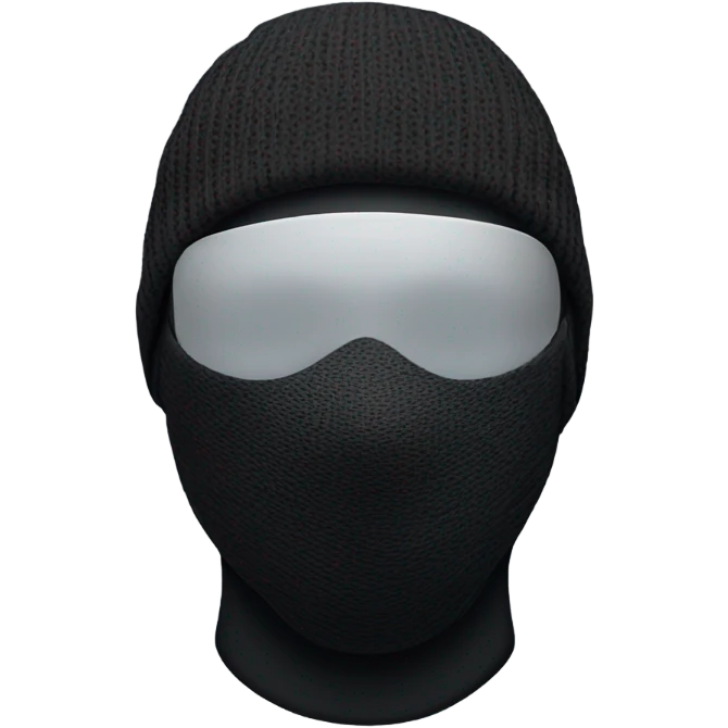 black guy wearing a nike ski mask emoji